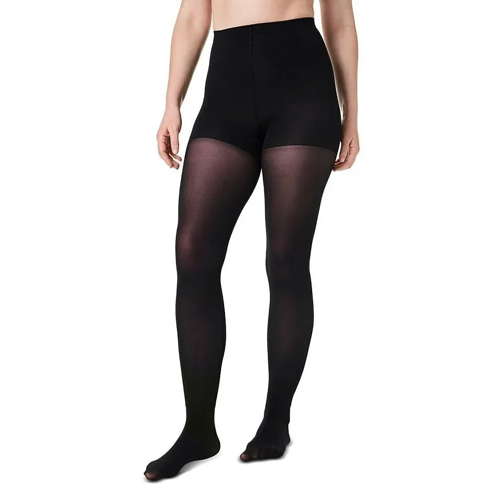 Spanx Shorty Shaping Black Tights Size: A